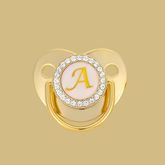 Gold 26-Letter Baby Soothing Pacifier